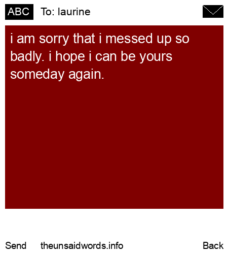 unsent message to laurine