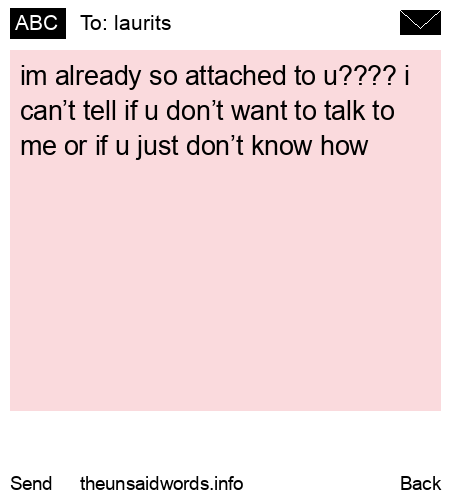 unsent message to laurits