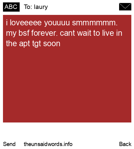 unsent message to laury