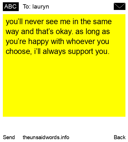 unsent message to lauryn