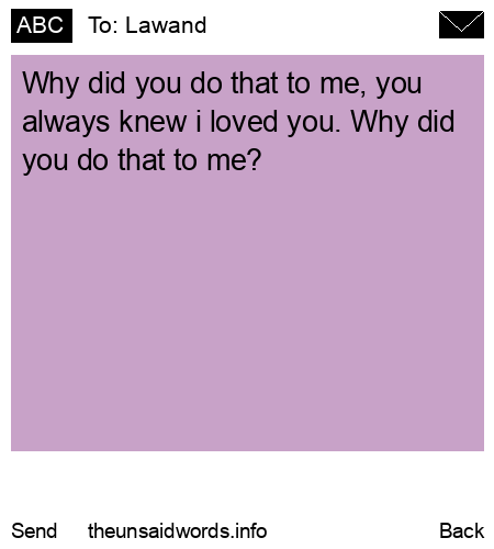 unsent message to Lawand