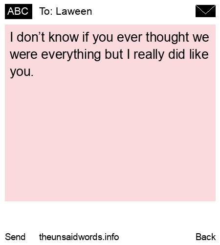 unsent message to Laween