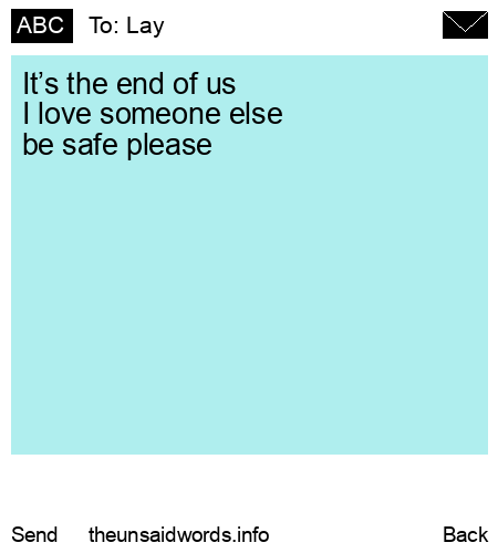 unsent message to Lay
