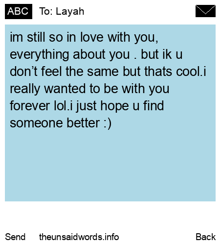 unsent message to Layah