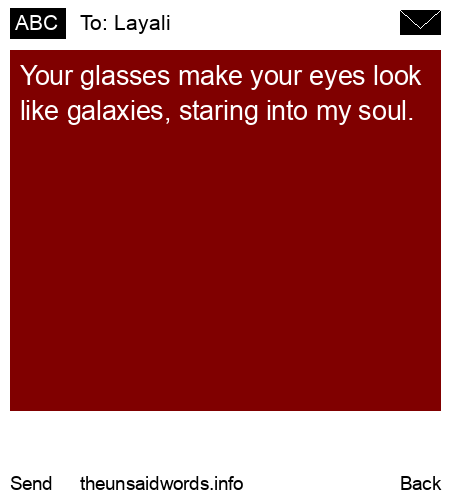 unsent message to Layali