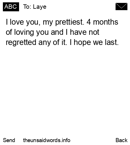 unsent message to Laye