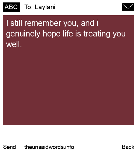 unsent message to Laylani 