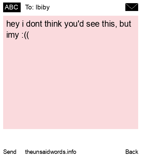 unsent message to lbiby