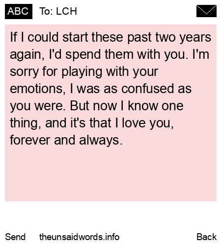 unsent message to LCH