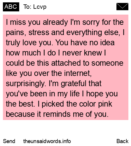 unsent message to Lcvp