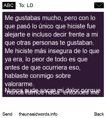 unsent message to LD