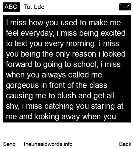 unsent message to Ldc