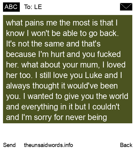 unsent message to LE