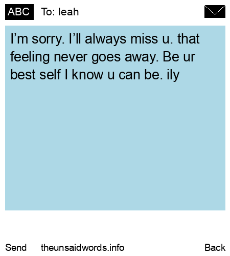 unsent message to leah