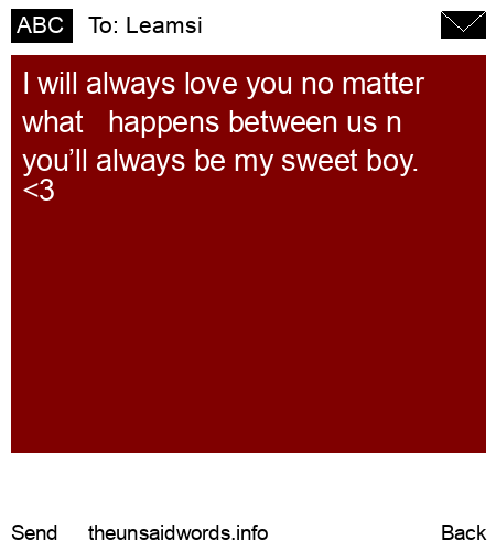 unsent message to Leamsi
