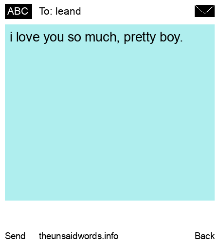 unsent message to leand