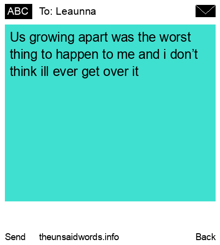 unsent message to Leaunna