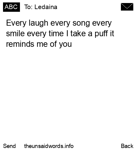 unsent message to Ledaina