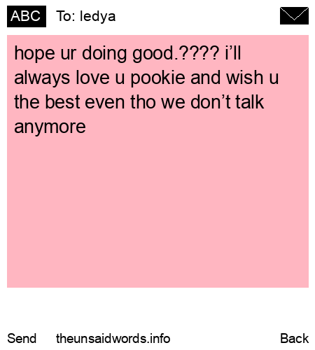 unsent message to ledya