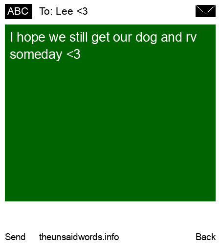 unsent message to Lee <3