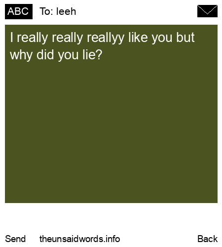 unsent message to leeh