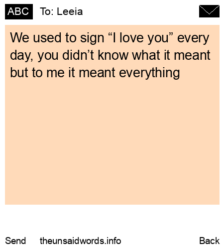 unsent message to Leeia
