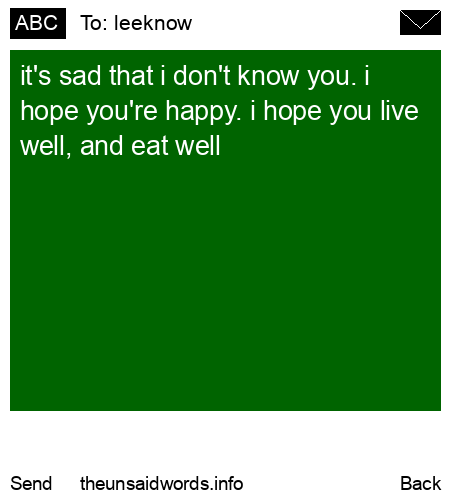unsent message to leeknow