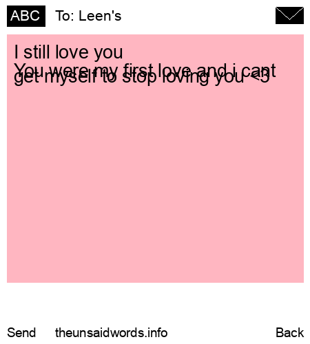 unsent message to Leen's