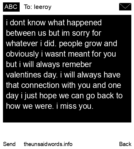 unsent message to leeroy