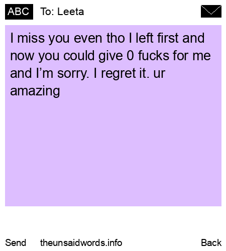 unsent message to Leeta