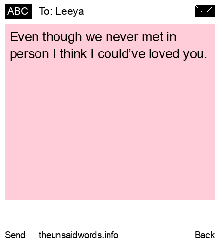 unsent message to Leeya 