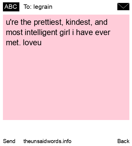 unsent message to legrain