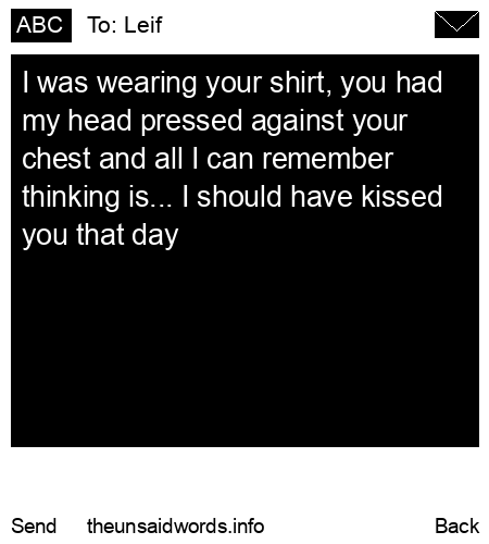 unsent message to Leif