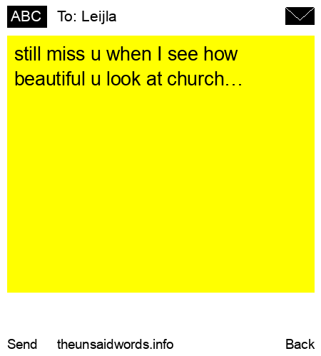 unsent message to Leijla 