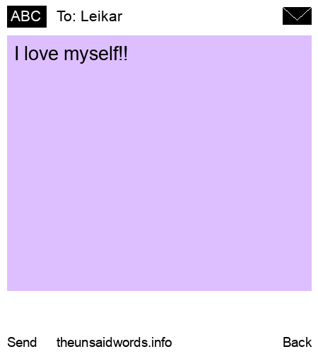 unsent message to Leikar