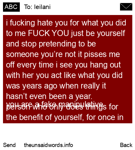 unsent message to leilani