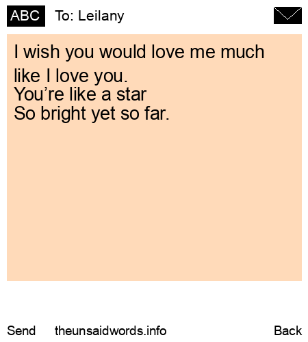 unsent message to Leilany