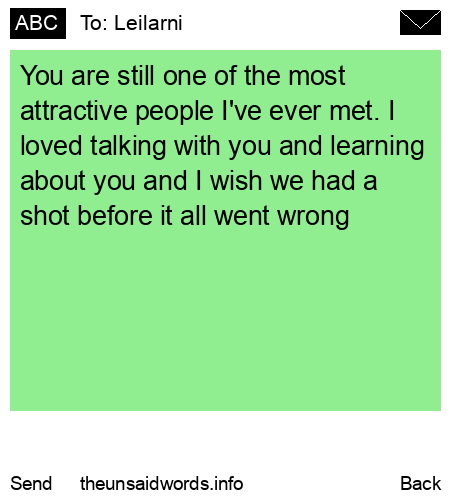 unsent message to Leilarni