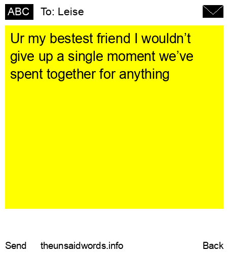unsent message to Leise