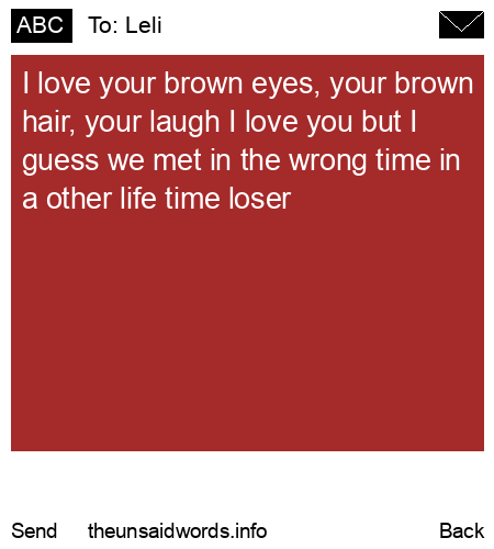unsent message to Leli