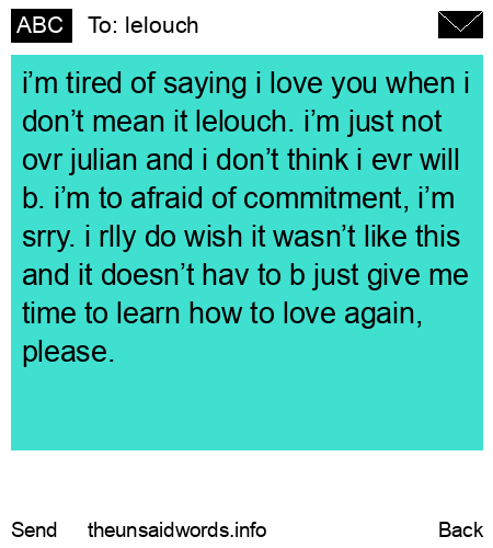unsent message to lelouch