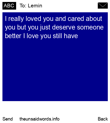 unsent message to Lemin 