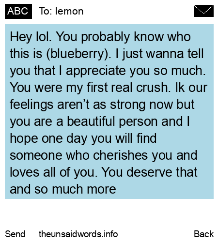 unsent message to lemon