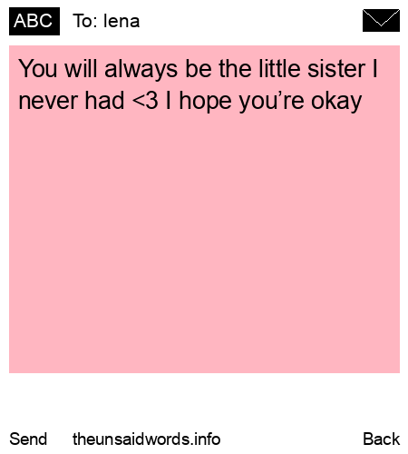 unsent message to lena