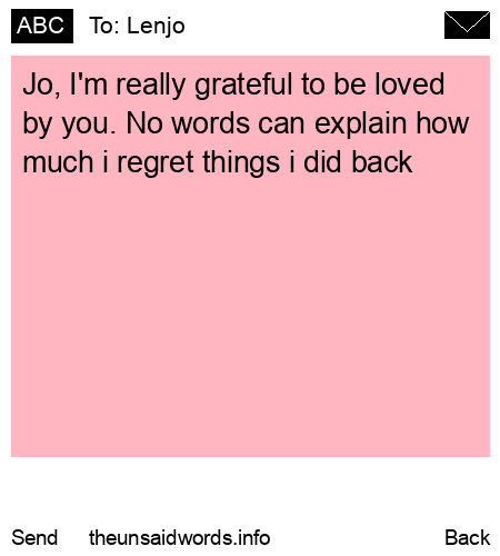 unsent message to Lenjo
