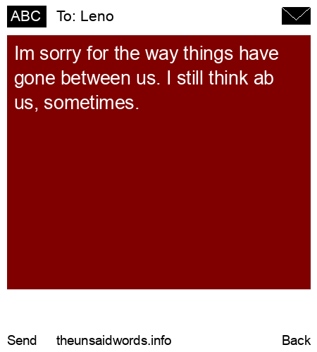 unsent message to Leno