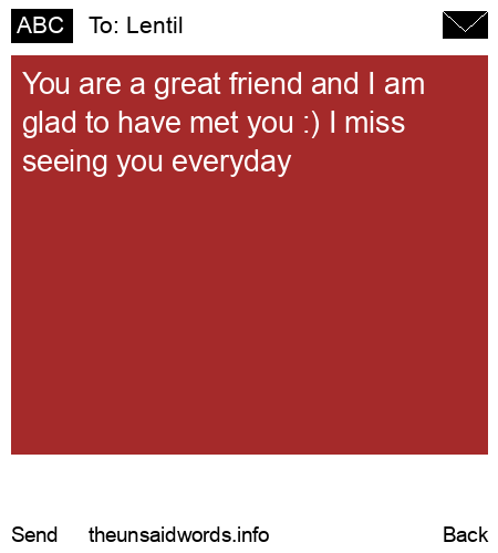 unsent message to Lentil 