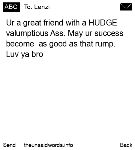 unsent message to Lenzi