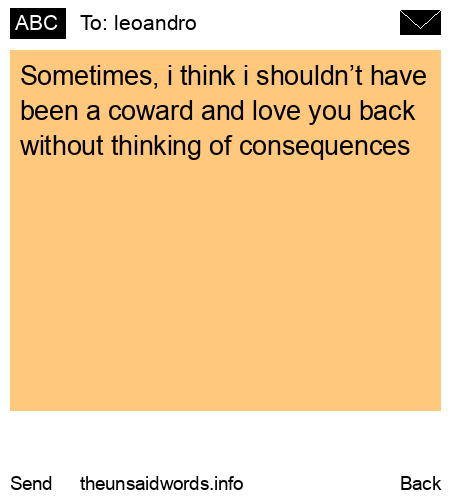 unsent message to leoandro