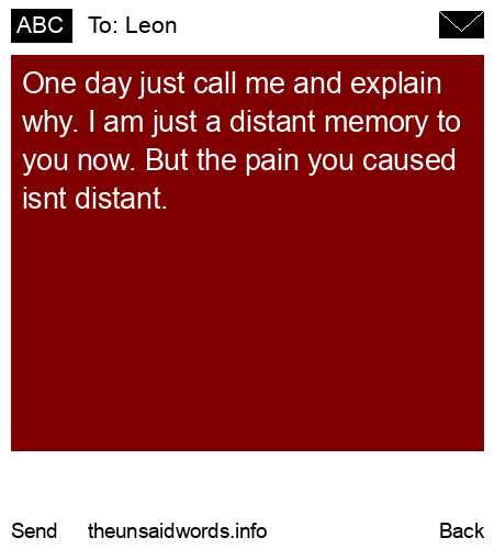 unsent message to Leon